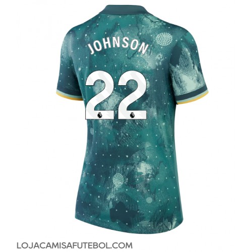 Camisa de Futebol Tottenham Hotspur Brennan Johnson #22 Equipamento Alternativo Mulheres 2024-25 Manga Curta